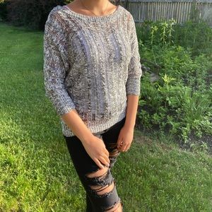 Black and White crotchet sweater